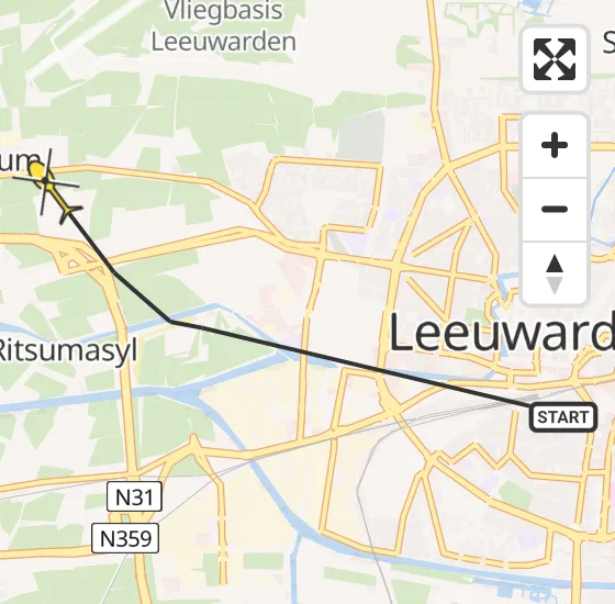 Vlucht Ambulancehelikopter PH-OOP van Leeuwarden naar Leeuwarden op donderdag 2 mei 2024 2:39