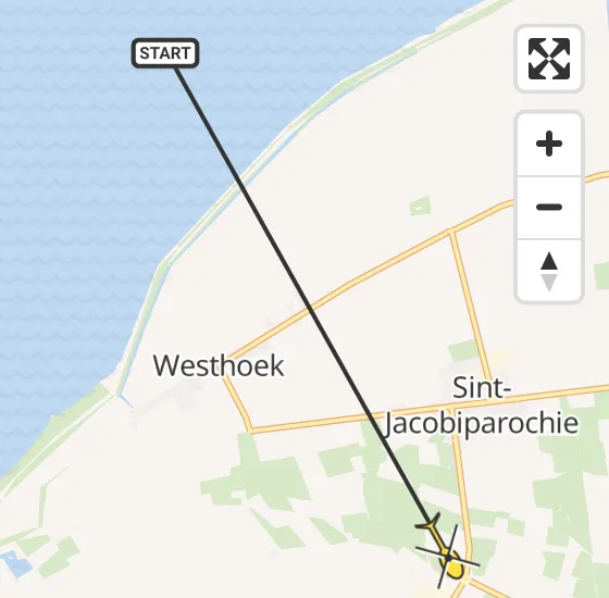 Vlucht Ambulancehelikopter PH-OOP van Oosterend naar St.-Jacobiparochie op donderdag 2 mei 2024 12:09
