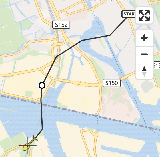 Vlucht Traumahelikopter PH-TTR van Zaandam naar Amsterdam Heliport op vrijdag 3 mei 2024 12:01