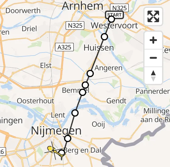 Vlucht Traumahelikopter PH-LLN van Arnhem naar Radboud Universitair Medisch Centrum op zaterdag 4 mei 2024 1:48