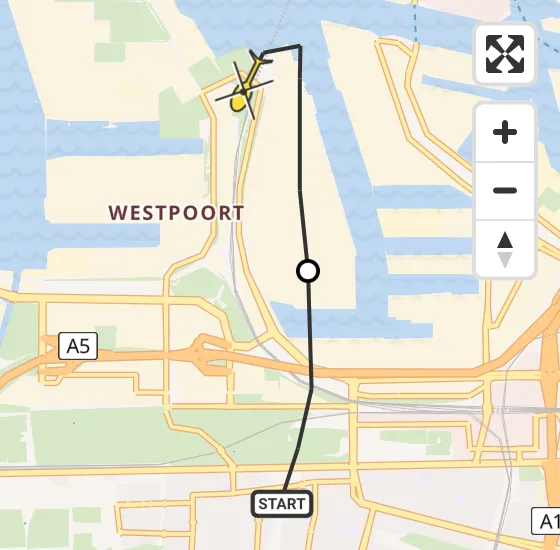 Vlucht Traumahelikopter PH-TTR van Amsterdam naar Amsterdam Heliport op zaterdag 4 mei 2024 9:39