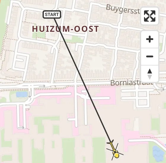 Vlucht Ambulancehelikopter PH-OOP van Leeuwarden naar Leeuwarden op zaterdag 4 mei 2024 9:41
