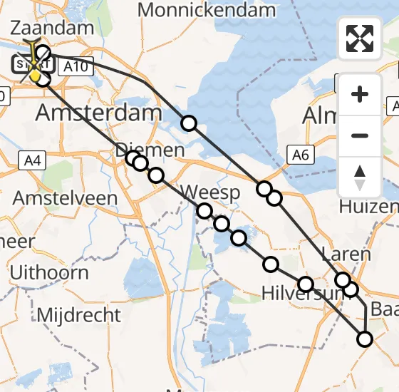 Vlucht Traumahelikopter PH-TTR van Amsterdam Heliport naar Amsterdam Heliport op zaterdag 4 mei 2024 16:04