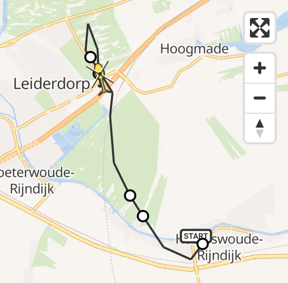 Vlucht Traumahelikopter PH-UMC van Koudekerk aan den Rijn naar Leiderdorp op maandag 6 mei 2024 0:52