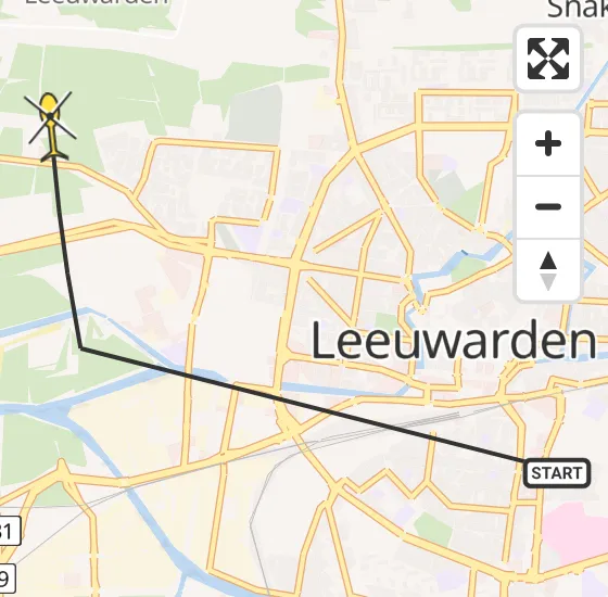 Vlucht Ambulancehelikopter PH-OOP van Leeuwarden naar Leeuwarden op dinsdag 7 mei 2024 11:44