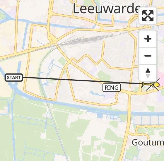 Vlucht Ambulancehelikopter PH-OOP van Leeuwarden naar Leeuwarden op dinsdag 7 mei 2024 12:54
