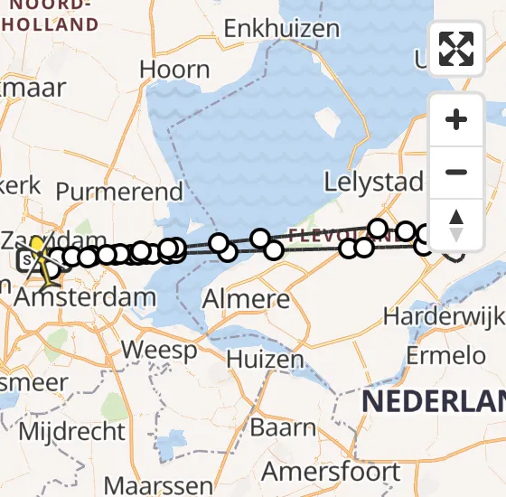 Vlucht Traumahelikopter PH-TTR van Amsterdam Heliport naar Amsterdam Heliport op donderdag 9 mei 2024 10:15