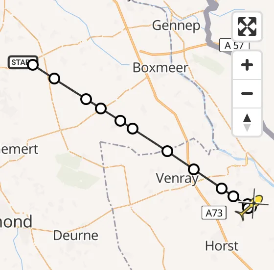 Vlucht Traumahelikopter PH-LLN van Vliegbasis Volkel naar Swolgen op donderdag 9 mei 2024 22:43