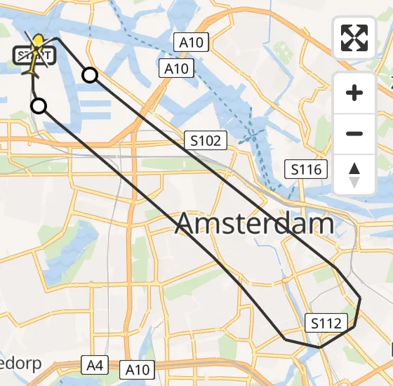 Vlucht Traumahelikopter PH-TTR van Amsterdam Heliport naar Amsterdam Heliport op zaterdag 11 mei 2024 15:44