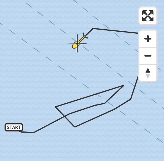Vlucht Kustwachthelikopter PH-SAR van  naar  op maandag 13 mei 2024 19:14