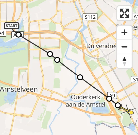 Vlucht Traumahelikopter PH-TTR van Amsterdam naar Academisch Medisch Centrum (AMC) op maandag 13 mei 2024 19:26