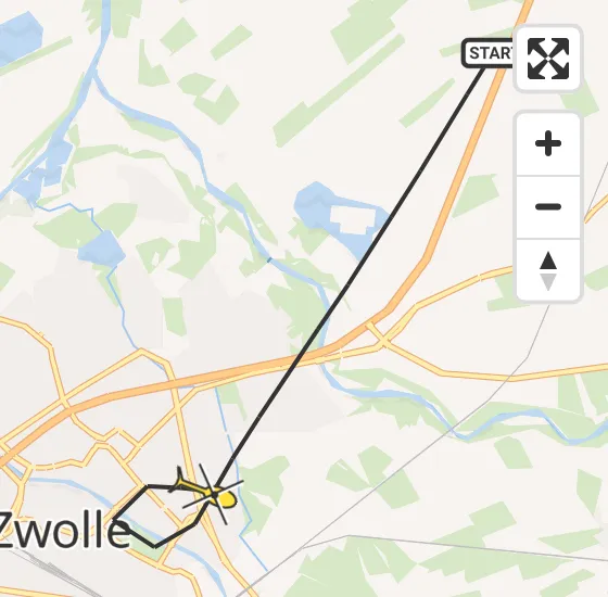 Vlucht Traumahelikopter PH-MAA van Zwolle naar Zwolle op dinsdag 14 mei 2024 7:23