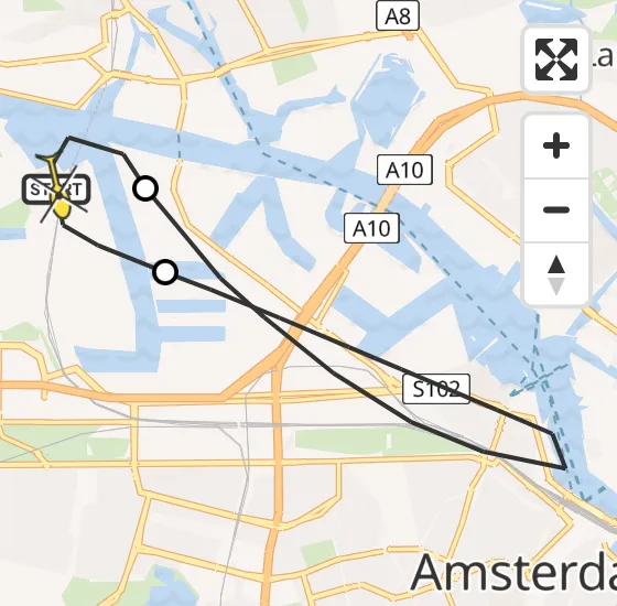 Vlucht Traumahelikopter PH-TTR van Amsterdam Heliport naar Amsterdam Heliport op dinsdag 14 mei 2024 8:30