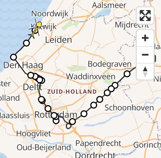 Vlucht Politiehelikopter PH-PXY van Harmelen naar Katwijk op dinsdag 14 mei 2024 17:49