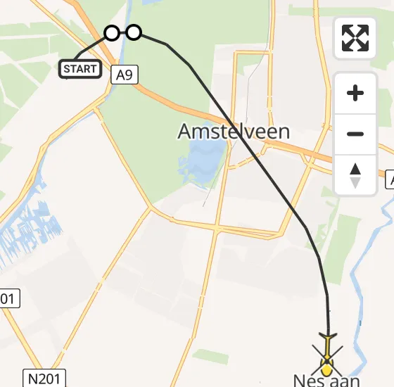 Vlucht Politiehelikopter PH-PXD van Schiphol naar Amstelveen op woensdag 15 mei 2024 12:04
