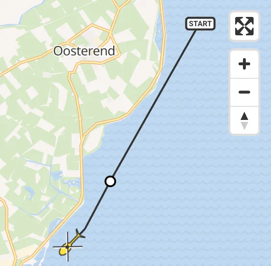 Vlucht Ambulancehelikopter PH-OOP van Oosterend naar Oudeschild op woensdag 15 mei 2024 16:26