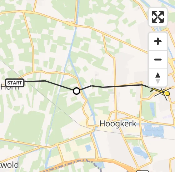 Vlucht Ambulancehelikopter PH-OOP van Den Horn naar Groningen op woensdag 15 mei 2024 21:26