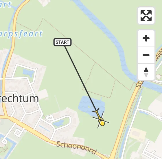 Vlucht Ambulancehelikopter PH-OOP van Ysbrechtum naar Ysbrechtum op donderdag 16 mei 2024 10:18