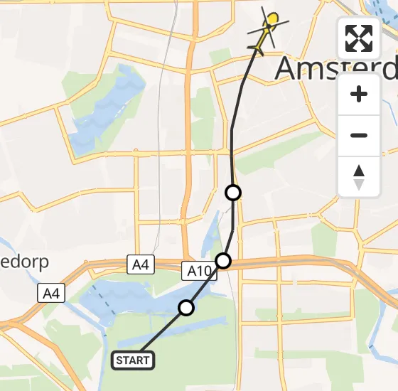 Vlucht Politiehelikopter PH-PXE van Amstelveen naar Amsterdam op donderdag 16 mei 2024 8:33