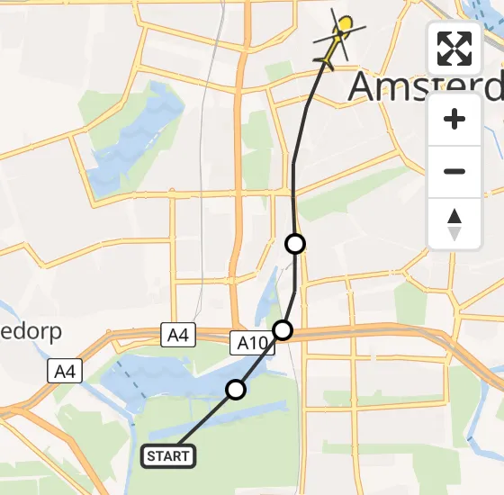 Vlucht Politiehelikopter PH-PXE van Amstelveen naar Amsterdam op donderdag 16 mei 2024 10:33