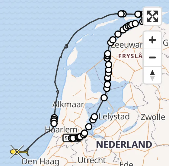 Vlucht Politiehelikopter PH-PXX van Schiphol naar  op donderdag 16 mei 2024 13:18