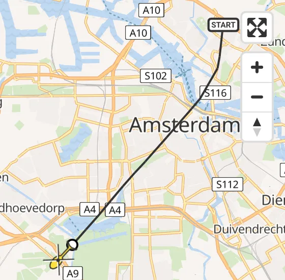 Vlucht Politiehelikopter PH-PXY van Amsterdam naar Badhoevedorp op donderdag 16 mei 2024 18:28