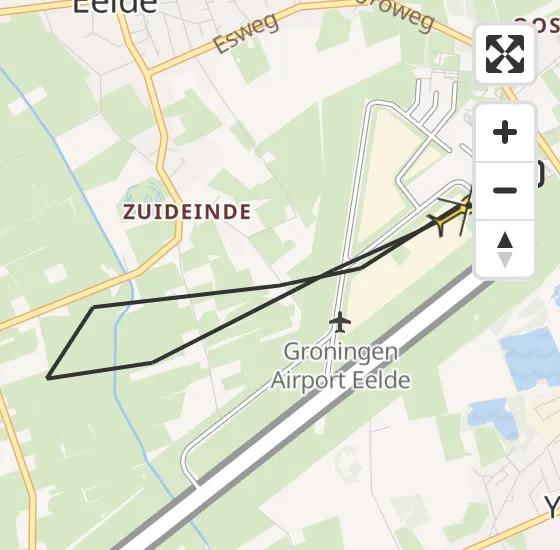 Vlucht Traumahelikopter PH-MAA van Groningen Airport Eelde naar Groningen Airport Eelde op vrijdag 17 mei 2024 10:36