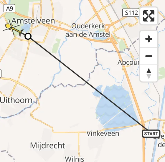 Vlucht Politiehelikopter PH-PXE van Loenersloot naar Amstelveen op vrijdag 17 mei 2024 12:48