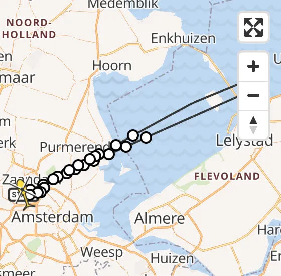 Vlucht Traumahelikopter PH-TTR van Amsterdam Heliport naar Amsterdam Heliport op vrijdag 17 mei 2024 15:37