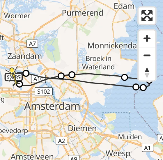 Vlucht Traumahelikopter PH-TTR van Amsterdam Heliport naar Amsterdam Heliport op vrijdag 17 mei 2024 17:04