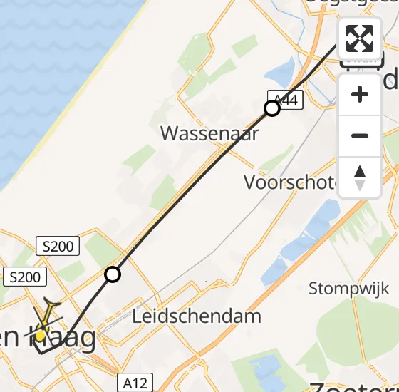 Vlucht Traumahelikopter PH-UMC van Leiden naar Den Haag op zaterdag 18 mei 2024 0:36