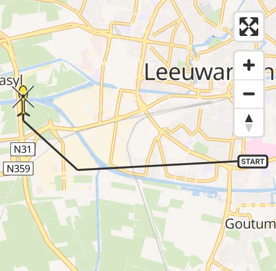 Vlucht Ambulancehelikopter PH-OOP van Leeuwarden naar Leeuwarden op zaterdag 18 mei 2024 2:33