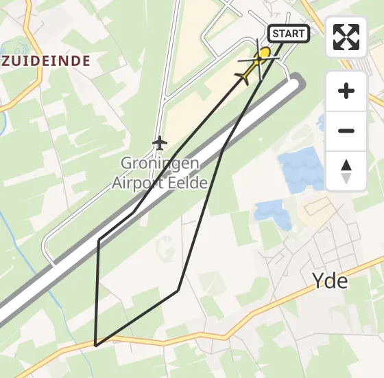 Vlucht Traumahelikopter PH-MAA van Groningen Airport Eelde naar Groningen Airport Eelde op zaterdag 18 mei 2024 9:19
