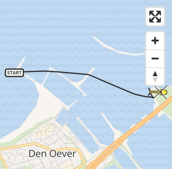 Vlucht Kustwachthelikopter PH-SAR van Den Oever naar Den Oever op zaterdag 18 mei 2024 14:16