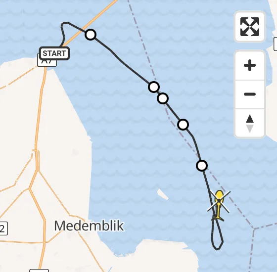 Vlucht Kustwachthelikopter PH-SAR van Den Oever naar Enkhuizen op zaterdag 18 mei 2024 14:25