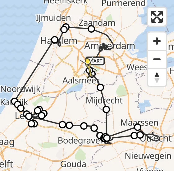 Vlucht Politiehelikopter PH-PXY van Amsterdam naar Schiphol op zaterdag 18 mei 2024 17:00