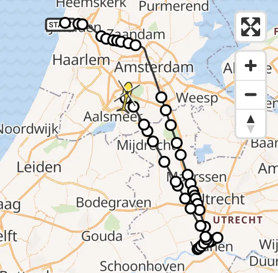 Vlucht Politiehelikopter PH-PXF van IJmuiden naar Schiphol op maandag 20 mei 2024 11:19