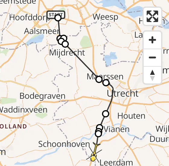 Vlucht Politiehelikopter PH-PXE van Badhoevedorp naar Meerkerk op dinsdag 21 mei 2024 13:23