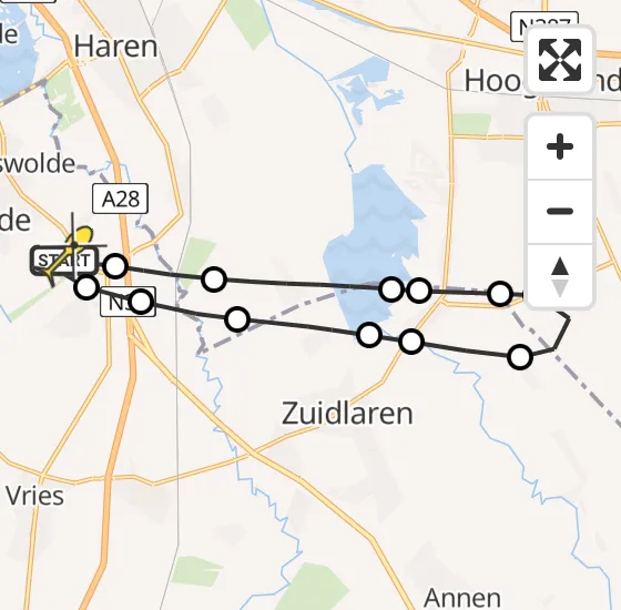 Vlucht Traumahelikopter PH-MAA van Groningen Airport Eelde naar Groningen Airport Eelde op dinsdag 21 mei 2024 16:15