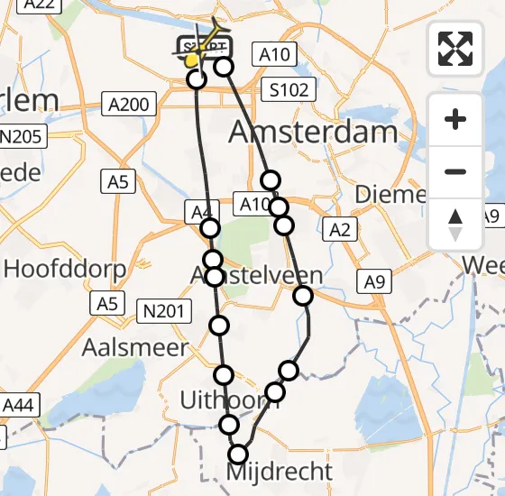 Vlucht Traumahelikopter PH-TTR van Amsterdam Heliport naar Amsterdam Heliport op woensdag 22 mei 2024 7:48