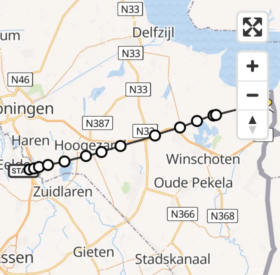 Vlucht Traumahelikopter PH-MAA van Groningen Airport Eelde naar Drieborg op vrijdag 24 mei 2024 11:50