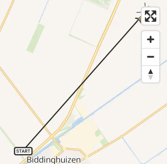 Vlucht Ambulancehelikopter PH-HOW van Biddinghuizen naar Dronten op zaterdag 25 mei 2024 8:41