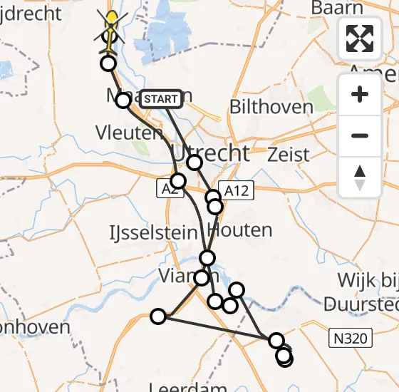 Vlucht Politiehelikopter PH-PXB van Maarssen naar Nieuwer Ter Aa op zaterdag 25 mei 2024 10:13
