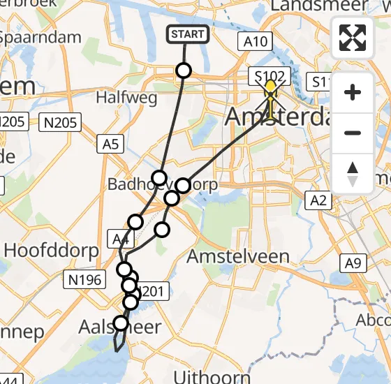 Vlucht Traumahelikopter PH-TTR van Amsterdam Heliport naar Amsterdam op zondag 26 mei 2024 17:48