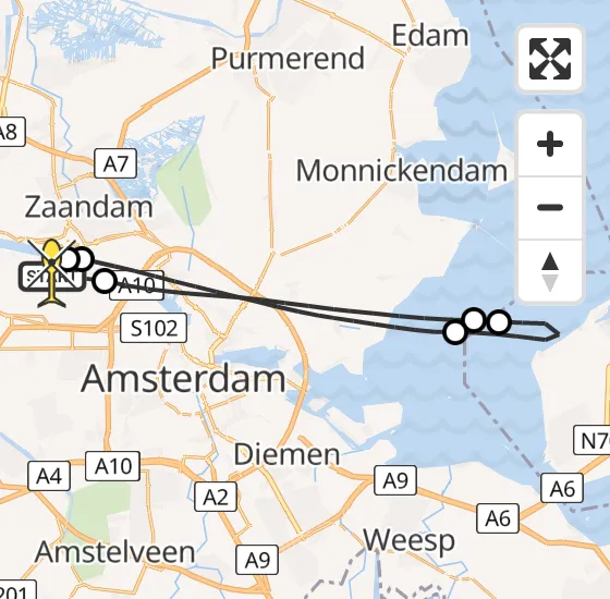 Vlucht Traumahelikopter PH-TTR van Amsterdam Heliport naar Amsterdam Heliport op maandag 27 mei 2024 6:09