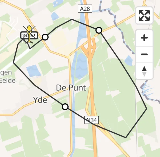 Vlucht Traumahelikopter PH-MAA van Groningen Airport Eelde naar Groningen Airport Eelde op dinsdag 4 juni 2024 11:17