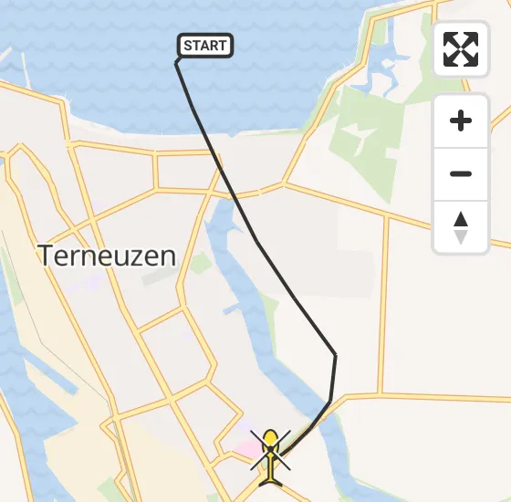 Vlucht Kustwachthelikopter PH-NCG van Terneuzen naar Terneuzen op dinsdag 4 juni 2024 9:24