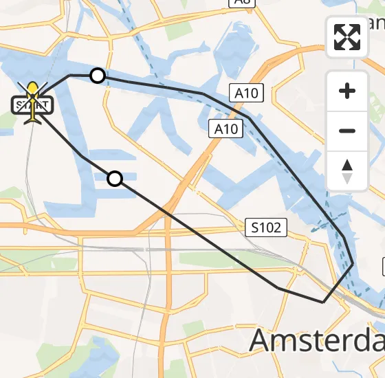 Vlucht Traumahelikopter PH-TTR van Amsterdam Heliport naar Amsterdam Heliport op dinsdag 4 juni 2024 12:42