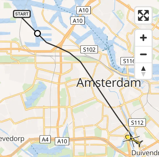 Vlucht Traumahelikopter PH-TTR van Amsterdam Heliport naar Amsterdam op dinsdag 4 juni 2024 14:36