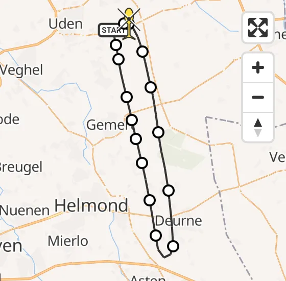 Vlucht Traumahelikopter PH-HVB van Vliegbasis Volkel naar Volkel op dinsdag 4 juni 2024 15:22